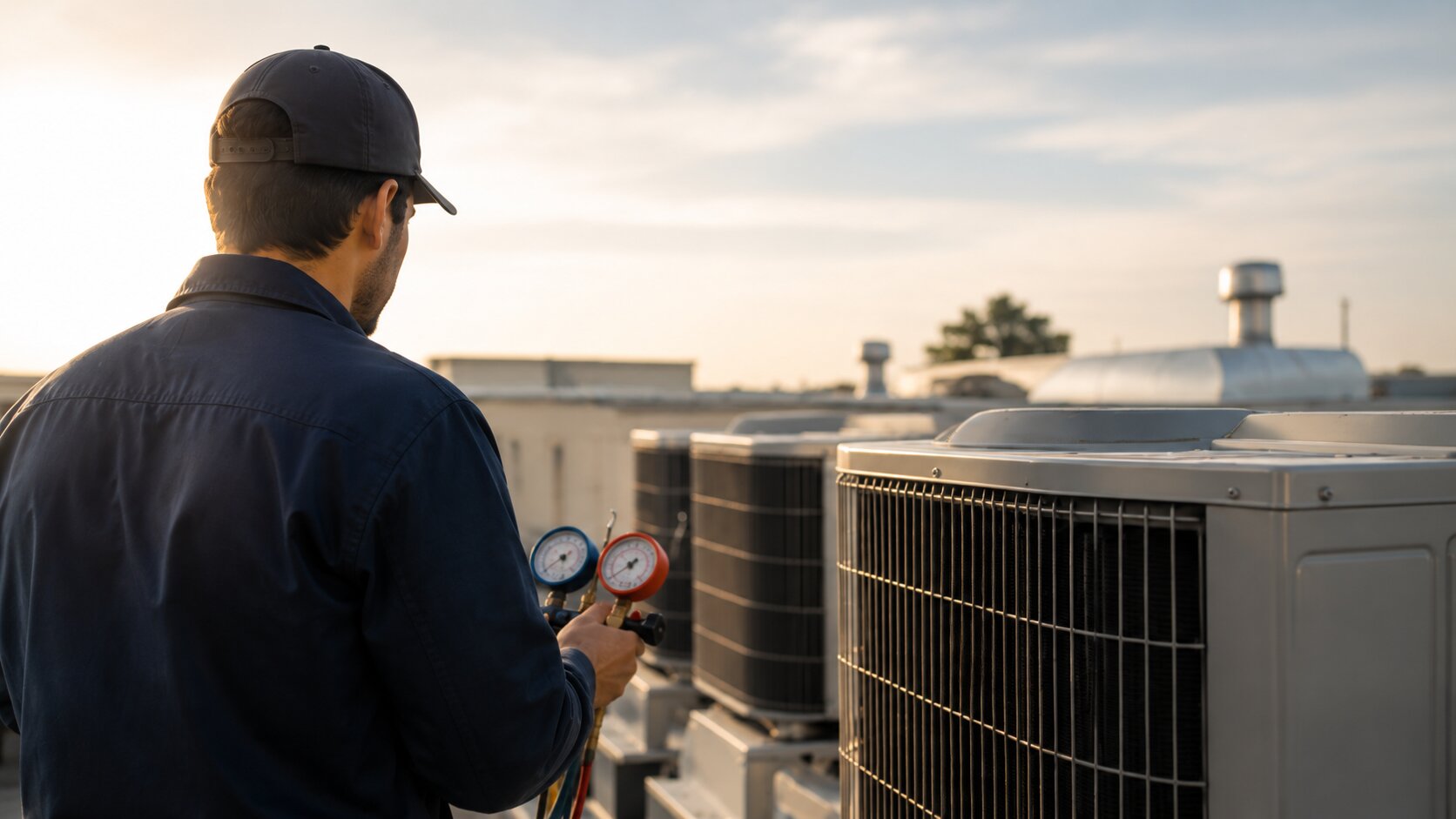 HVAC team workflow background