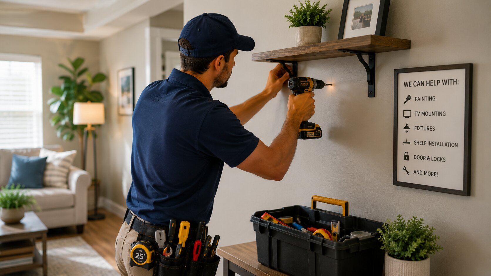 Handyman Services team workflow background