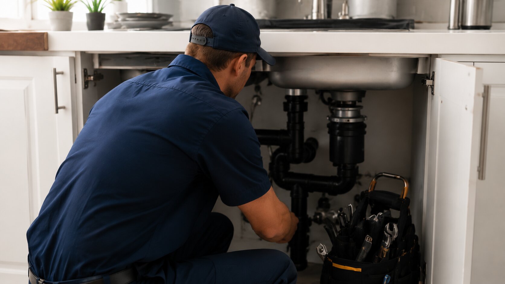 Plumbing team workflow background